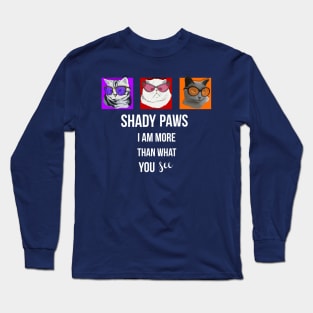 Shady Paws Cats Wearing Oversized Sunglasses Long Sleeve T-Shirt